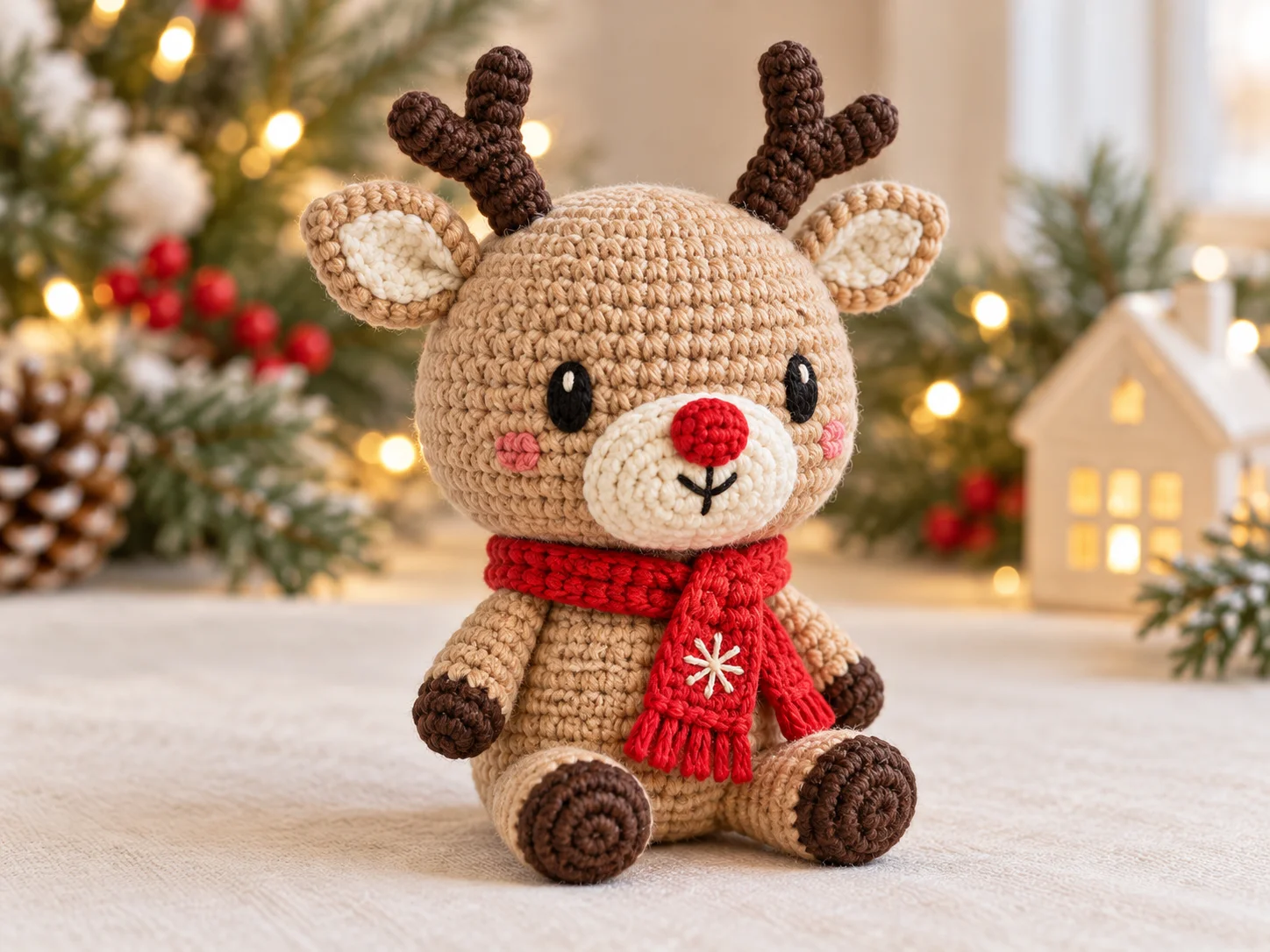 Mini Crochet Reindeer